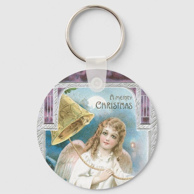 Christmas Angel with Bell Keychain (Front)