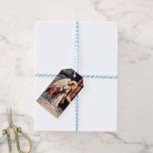 Christmas Angel with Deer Gift Tags