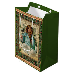 Christmas Angel with Violin Medium Gift Bag