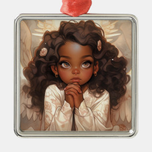 Christmas Angelic Elegance Metal Ornament
