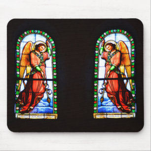 Christmas angels mouse pad