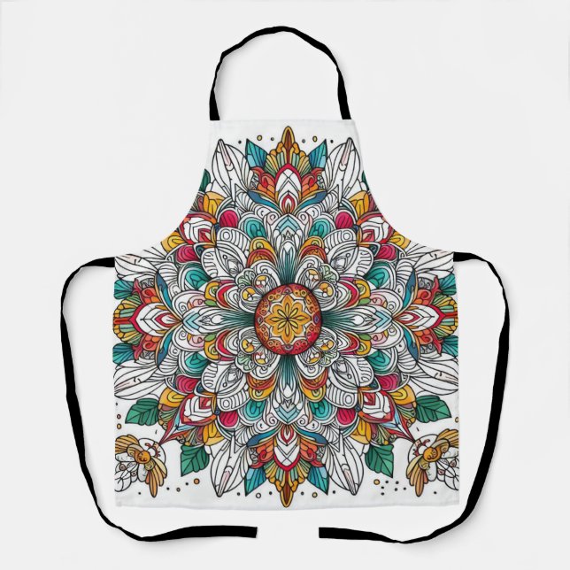 Christmas angels multicolor apron (Front)