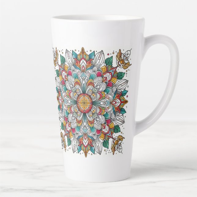 Christmas angels multicolor latte mug (Right)