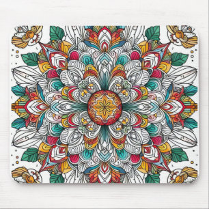 Christmas angels multicolor mouse pad