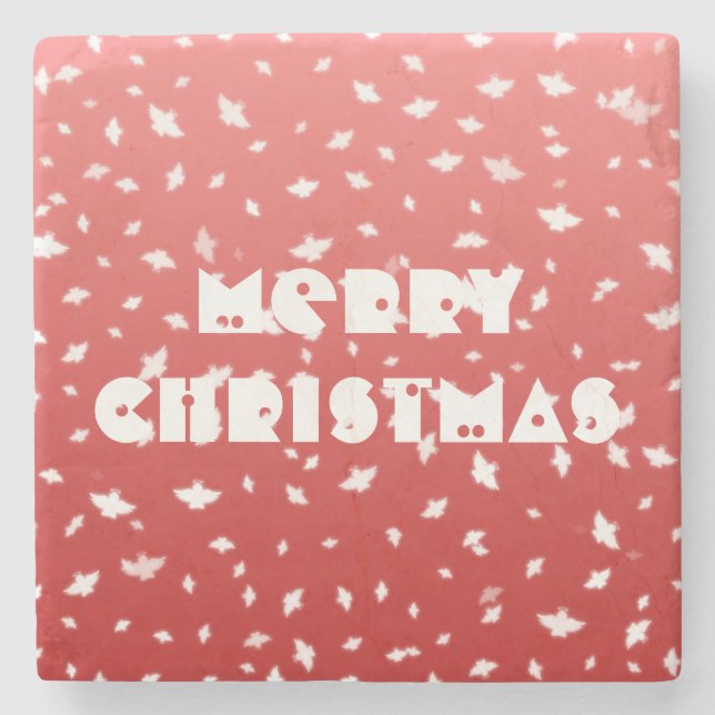 Christmas Angels Stone Coaster (Front)