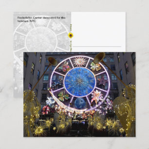 Christmas Angels & Zodiac Wheel, NYC -  Postcard