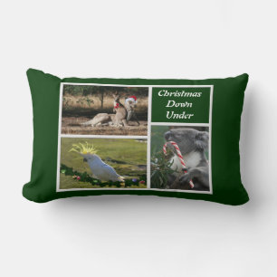 Christmas Animals Aussie Style - Personalizable Lumbar Pillow