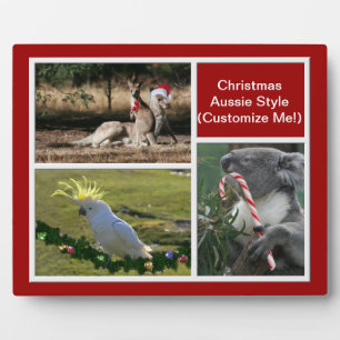 Christmas Animals Aussie Style - Personalizable Plaque