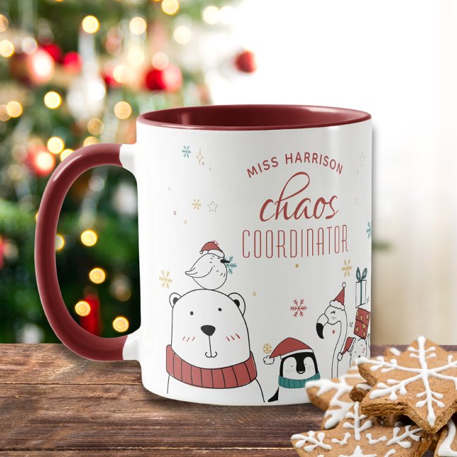 Christmas Animals Chaos Coordinator Personalized Mug (Creator Uploaded)