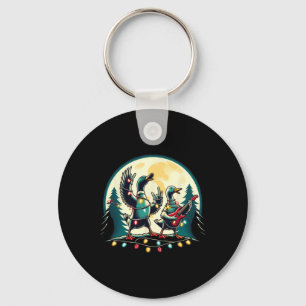 Christmas Animals Cute Ducks Xmas Animal Lovers Du Keychain