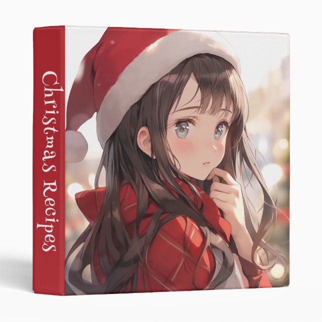 Christmas Anime Girl Binder (Front/Spine)