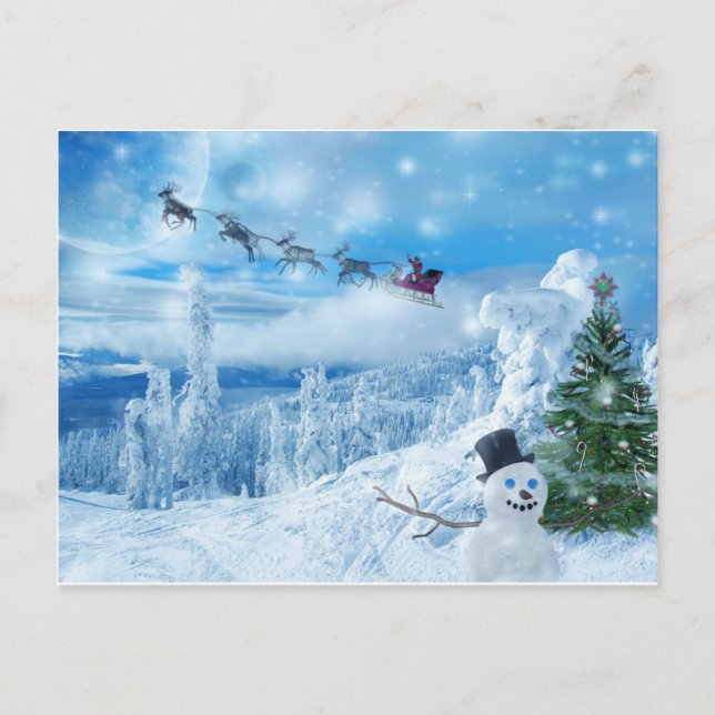 Christmas anime holiday postcard (Front)