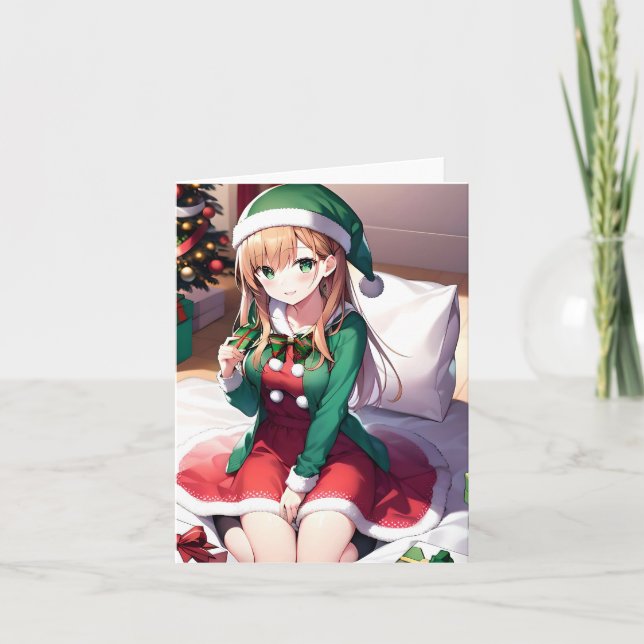 Christmas Anime N - AI Card (Front)