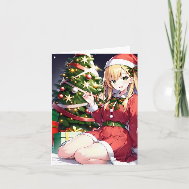 Christmas Anime Q - AI Card (Front)