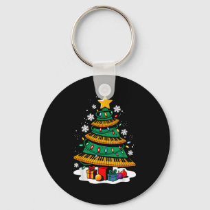 Christmas Ano Player Xmas Tree Funny Music Lover S Keychain