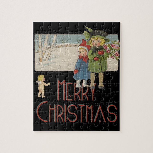 Christmas Antique Children Illustration 1920  Jigsaw Puzzle (Vertical)