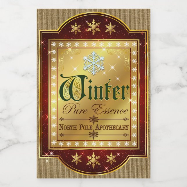 Christmas Apothecary Winter Essence Label (Single Label)