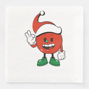Christmas Apple - A Sweet and Festive Holiday Desi Napkin