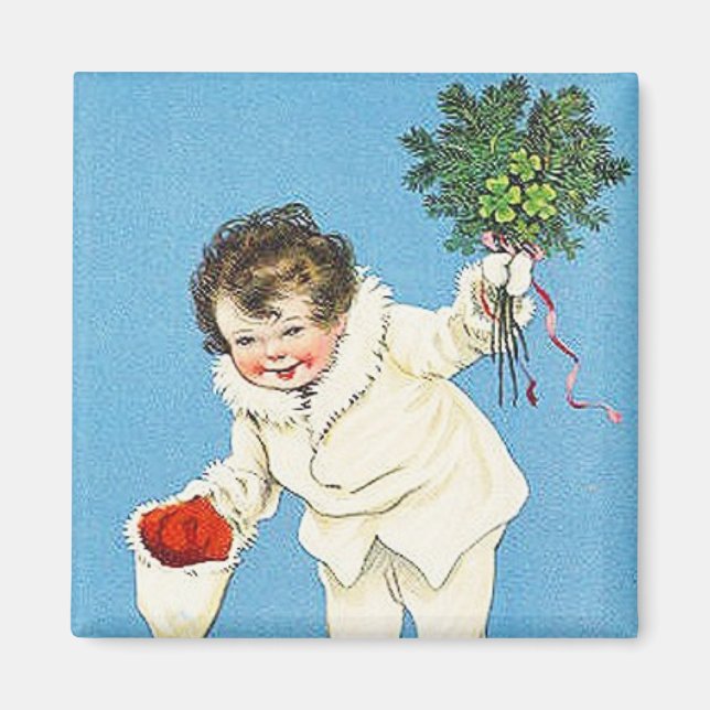 Christmas Apples Vintage Magnet (Front)