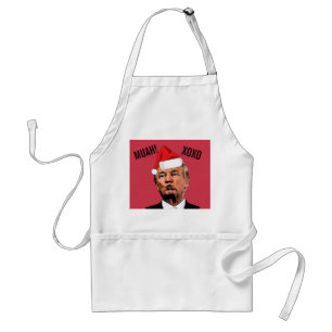 CHRISTMAS APRONS, DONALD TRUMP KISS STANDARD APRON