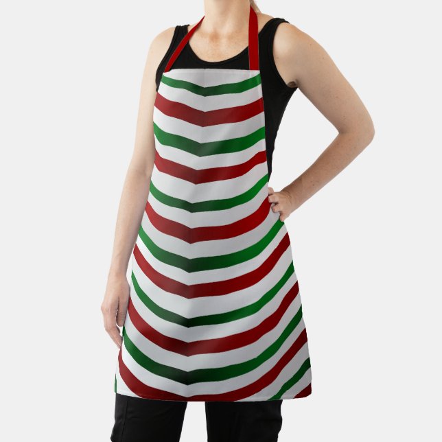 Christmas Aprons Festive Holiday Candy Cane Apron (Insitu)