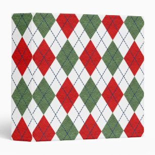 Christmas Argyle Binder