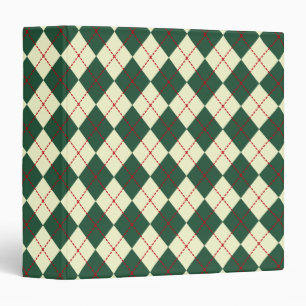 Christmas Argyle Binder