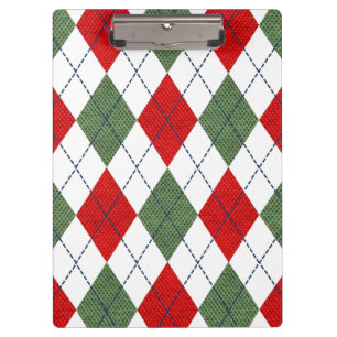 Christmas Argyle Clipboard