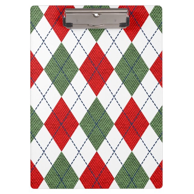 Christmas Argyle Clipboard (Front)