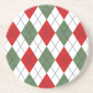 Christmas Argyle Coaster