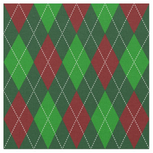 Christmas Argyle Fabric