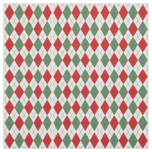 Christmas Argyle Fabric