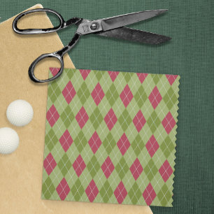 Christmas Argyle - Festive Red and Green Diamond Fabric