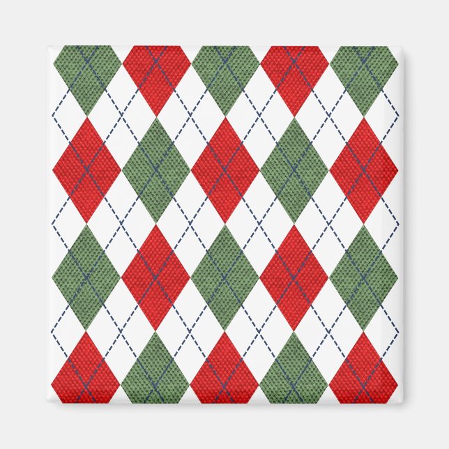 Christmas Argyle Magnet (Front)
