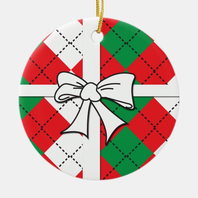 Christmas Argyle Ornament (Front)