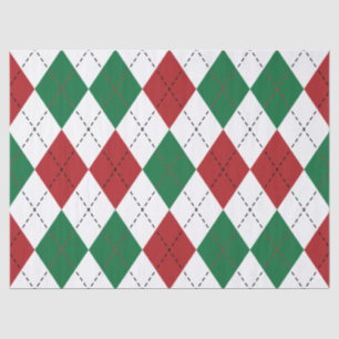 Christmas Argyle Pattern Tissue Paper