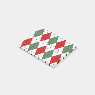 Christmas Argyle Post-it Notes