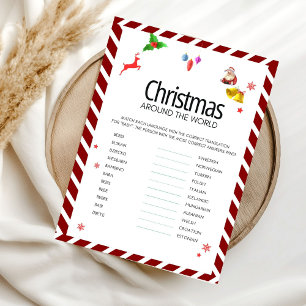 Christmas Around the World Guessing Game card