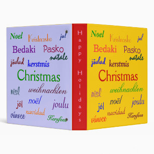 Christmas Around The World In Gold And Blue V Binder