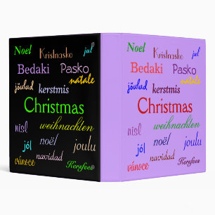 Christmas Around The World In Purple And Black Binder