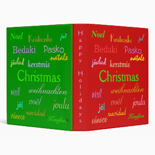 Christmas Around The World In Red And Green I Binder