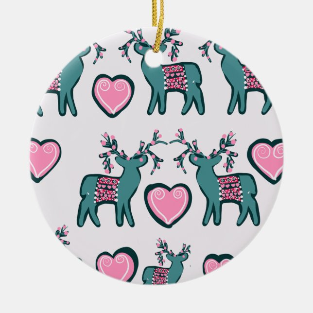 Christmas Art Ceramic Ornament (Front)