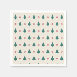 Christmas Art Pattern One Little Christmas Tree Napkin