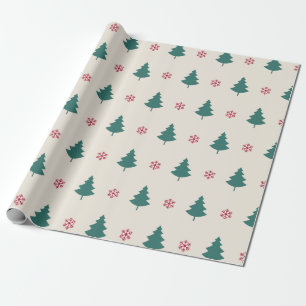Christmas Art Pattern One Little Christmas Tree Wrapping Paper