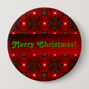 Christmas Artdeco in Retro Style 4 Inch Round Button