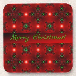Christmas Artdeco in Retro Style Coaster