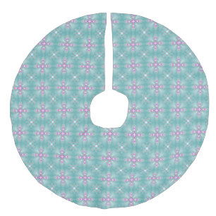 Christmas Artdeco in Retro Style Faux Linen Tree Skirt