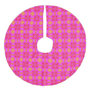 Christmas Artdeco in Retro Style Faux Linen Tree Skirt