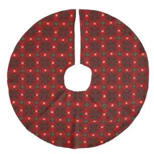 Christmas Artdeco in Retro Style Faux Linen Tree Skirt
