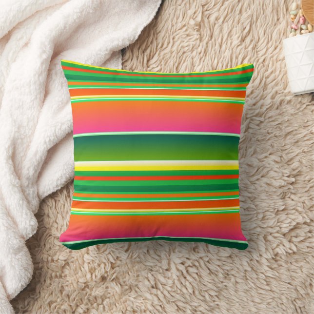 Christmas artistic striped throw pillow (Blanket)
